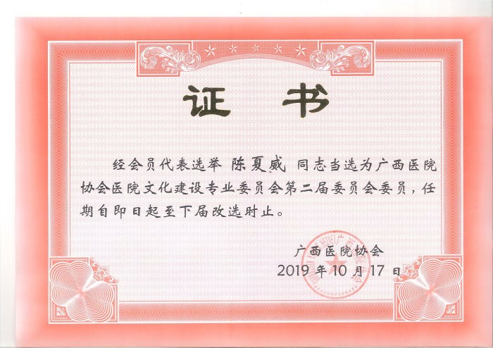 5党办副主任陈夏威当选为医院文化委第二届委员.jpg